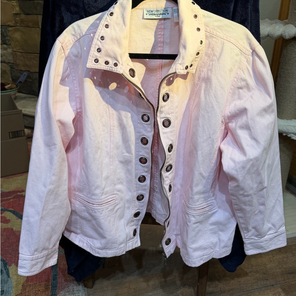 New Directions Light Pink Jean Jacket